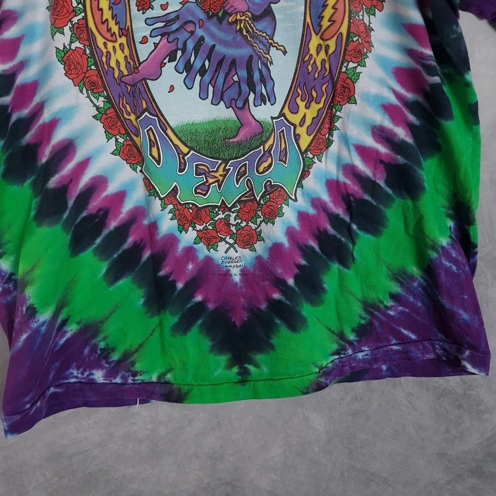 Vintage Grateful Dead Shirt Mens XL Tie Dye Seasons Of The Dead Liquid Blue - Picture 9 of 16